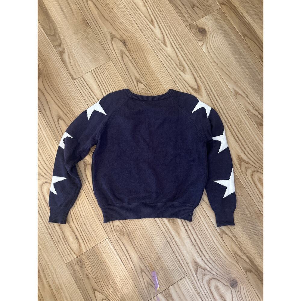 BaeVely Sweater Navy with white stars, Womens XSmall. Boho knit patriotic - Picture 5 of 5